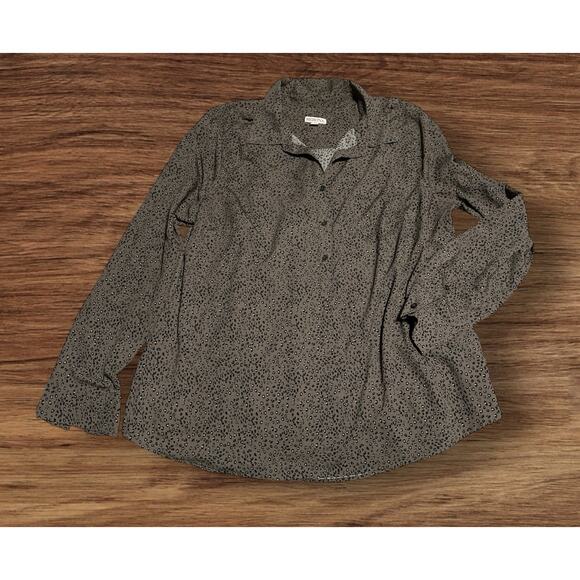 Womens Merona Long Sleeve Tunic Shirt, animal Print Sz XXL - Picture 1 of 6